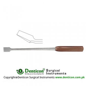 FiberGrip™ Dahmen Bone Osteotome Curved Stainless Steel, 30 cm - 12" 20 mm